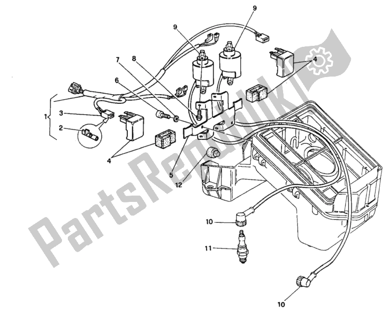 All parts for the Ignition Coil of the Ducati Supersport 900 SS 1996